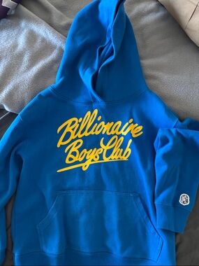 Billionaire Boys Club Royal Blue Hoodie with Yellow Script